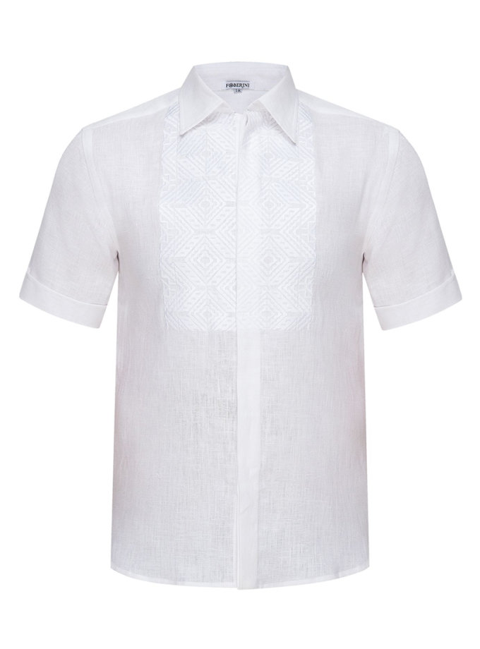 Назарій біла сорочка-поло FOBERINI (FOBERI_SS19083)