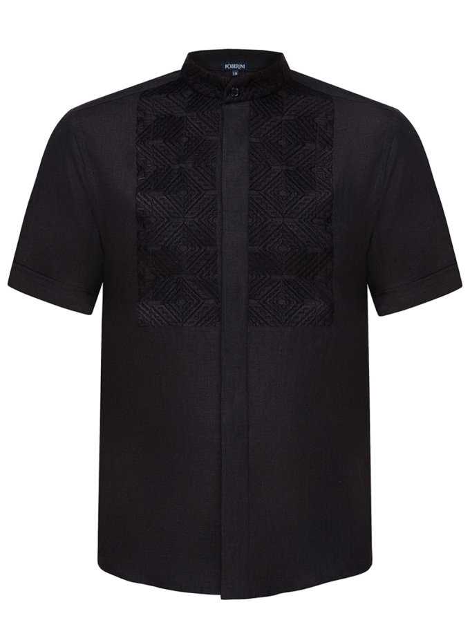 Назарій чорна сорочка -поло FOBERINI (FOBERI_SS19082)