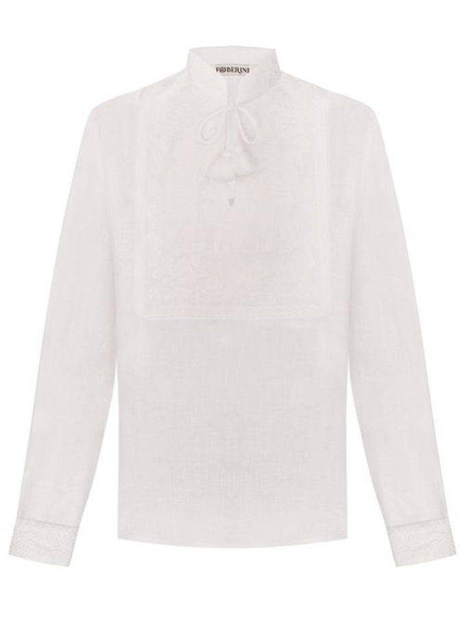 Вишита історія біла сорочка FOBERINI (FOBERI_SS23110)