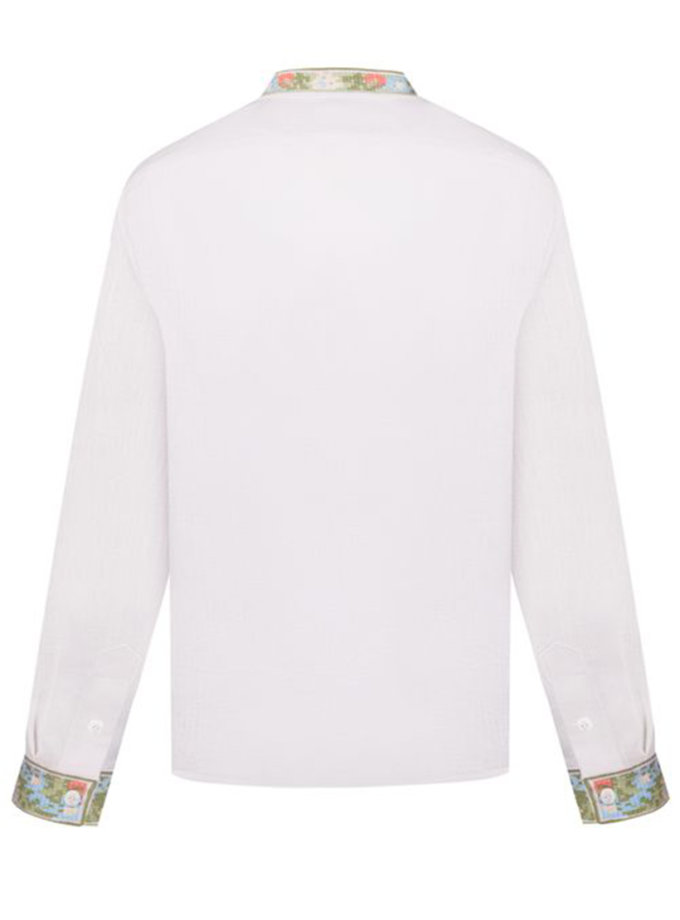 Тризуб біла сорочка з ніжною вишивкою FOBERINI (FOBERI_SS23113)