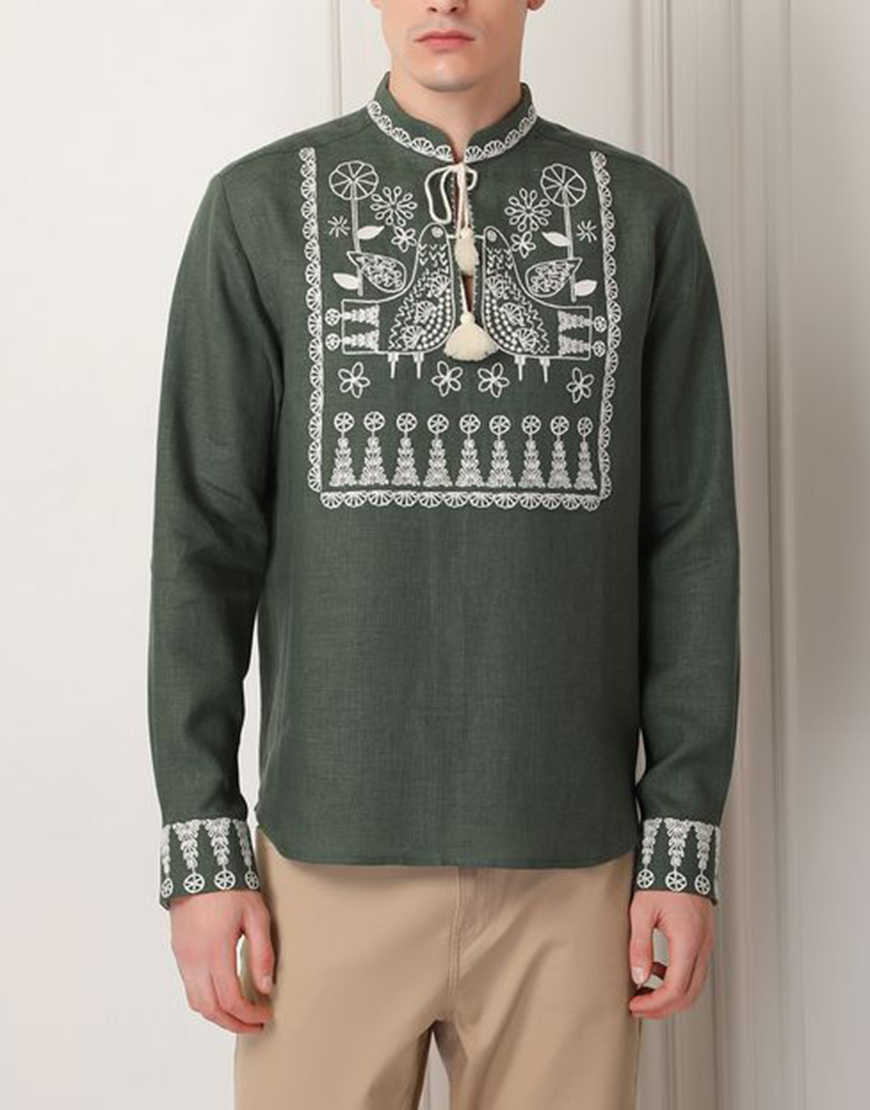 icSKVBTw Зозуля зелена сорочка FOBERINI (FOBERI_SS22103) - фото 4