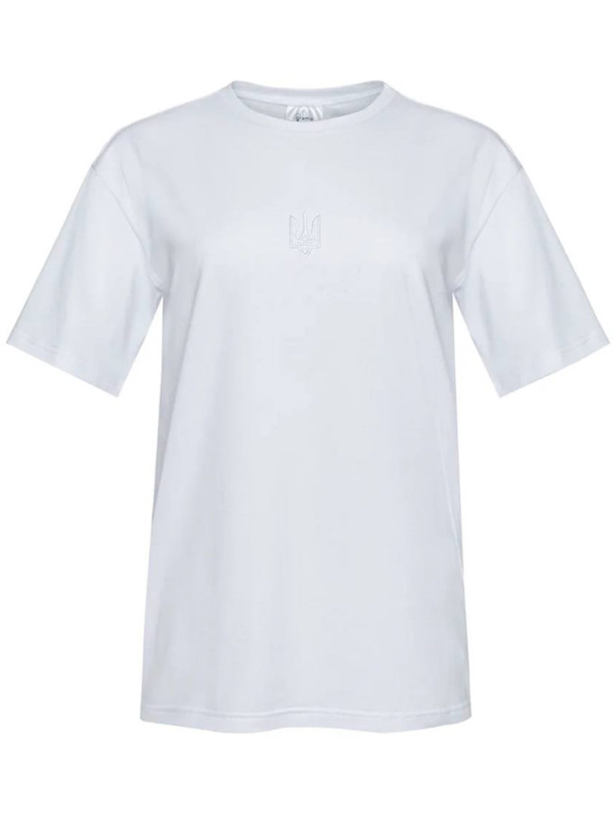 Футболка Класичний тризуб білий NI GRAMA DRAMY (NGD_sh-klt-w)
