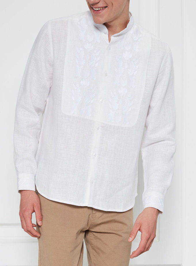 Січ біла сорочка з білою вишивкою FOBERINI (FOBERI_SS19071)