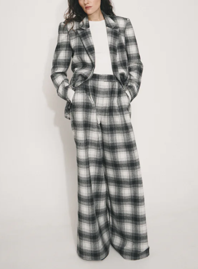 Брюки вовняні в клітинку SELERA (SLR_FW25_5)