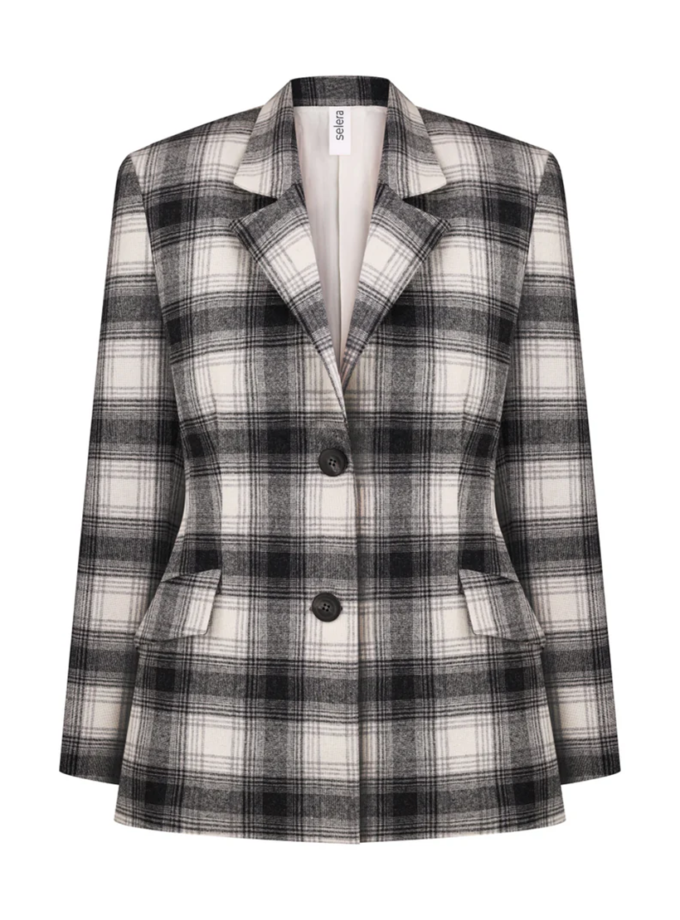 Піджак вовняний в клітинку SELERA (SLR_FW25_4)