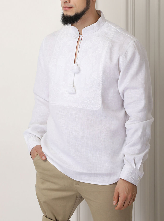 Вишита історія біла сорочка FOBERINI (FOBERI_SS23110)