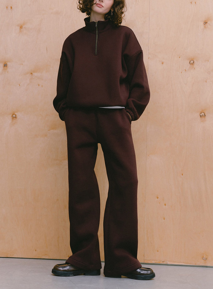 Штани широкі шоколад BALCONY GARMENT (BLCN_1177)