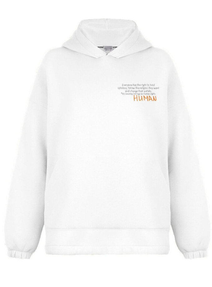 Худі Human Rights молочне FMK (FMK_22441)