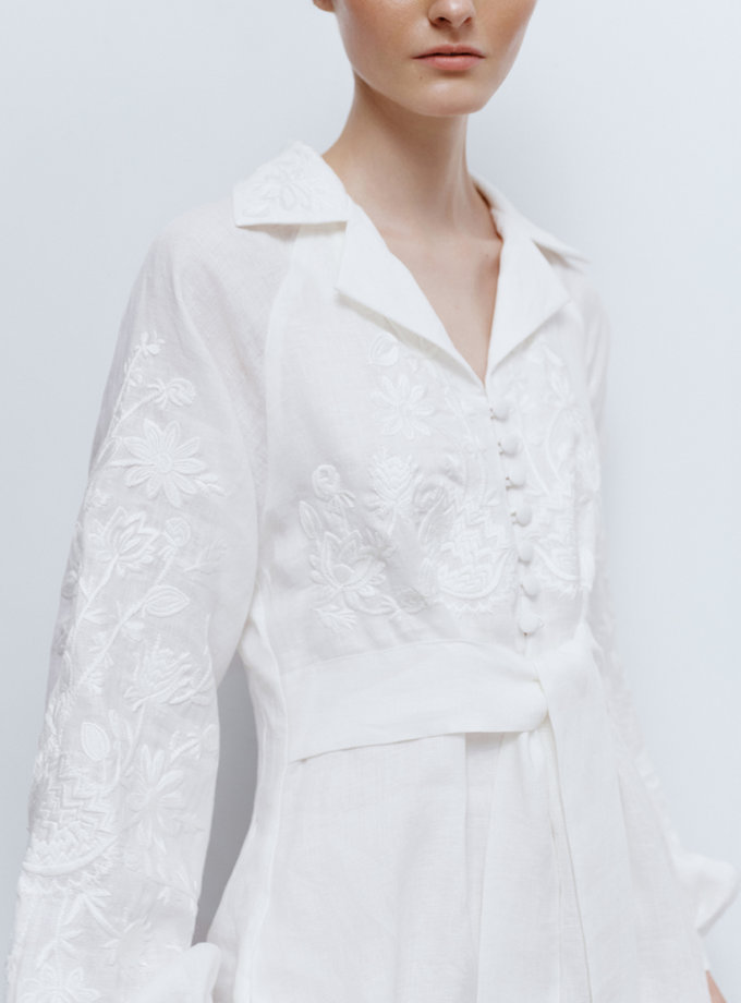 Сукня Нагідки білий орнамент GAPTUVALNYA (GPTV_AA_5330)