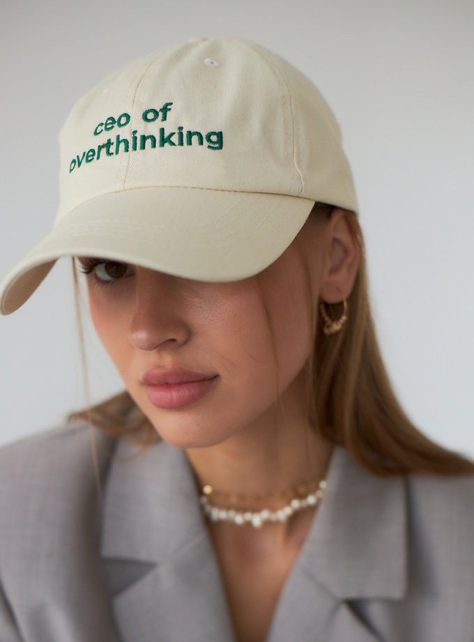 Молочна джинсова кепка ceo of overthinking BITCHIN' (BTCH_BT_KS_RG08_24)