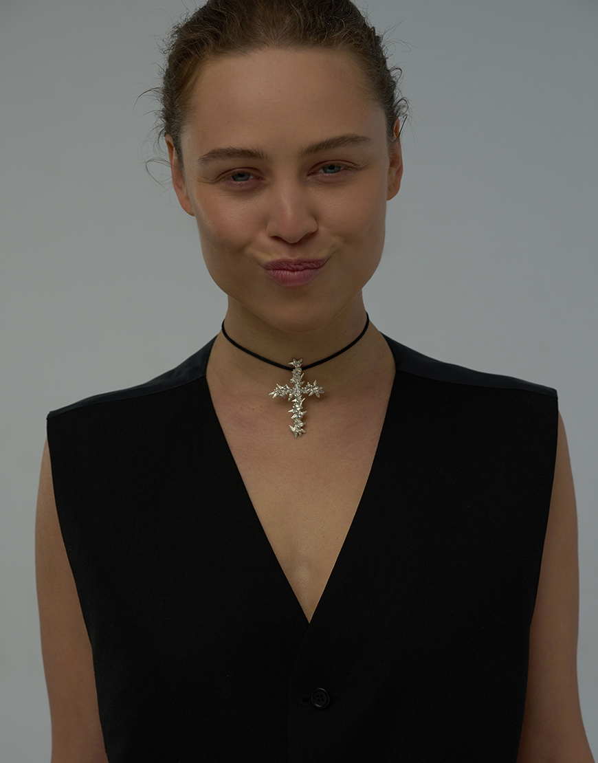 43 (4) Кулон Хрест в яблуневому цвіті ROCKAH (RCKH_PES-2223-3) - фото 2