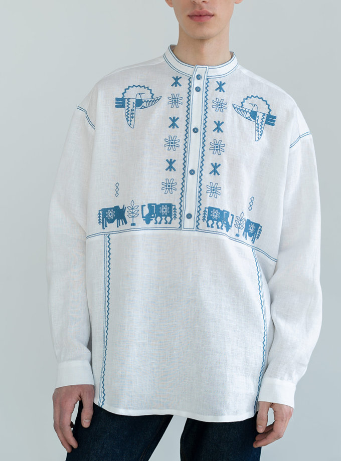 Лляна сорочка з вишивкою Adam ETNODIM (ETN_Adam)