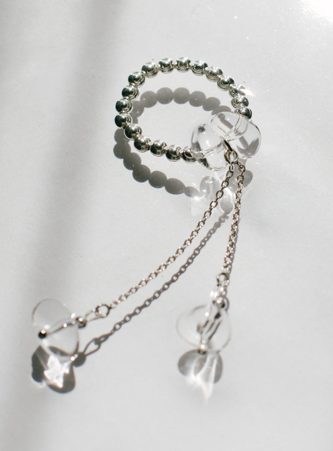 Каблучка Meduse з кварцем на подвійному ланцюжку ROTERSAND (RTRSND_MEDDZQ00028)