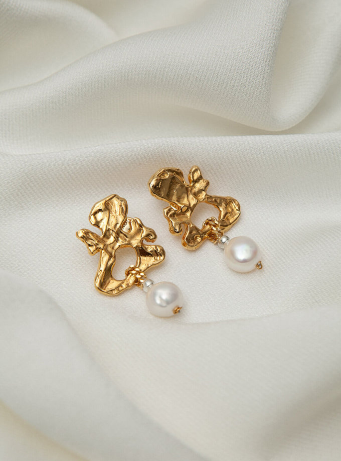 Сережки Rosa  White SAMOKISH (SMKSH_E-001-W)