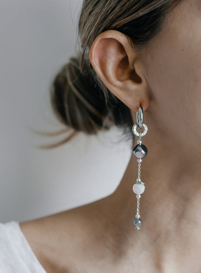 Сережки Frida Asymmetrical  Siver SAMOKISH (SMKSH_E-010-A/S)