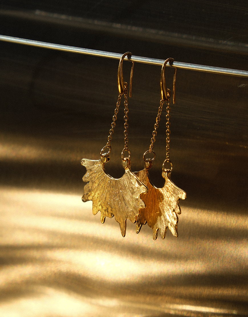 Earrings E-034-G Alizee gold (1) Сережки Alizee Gold SAMOKISH (SMKSH_E-034-G) - фото 2