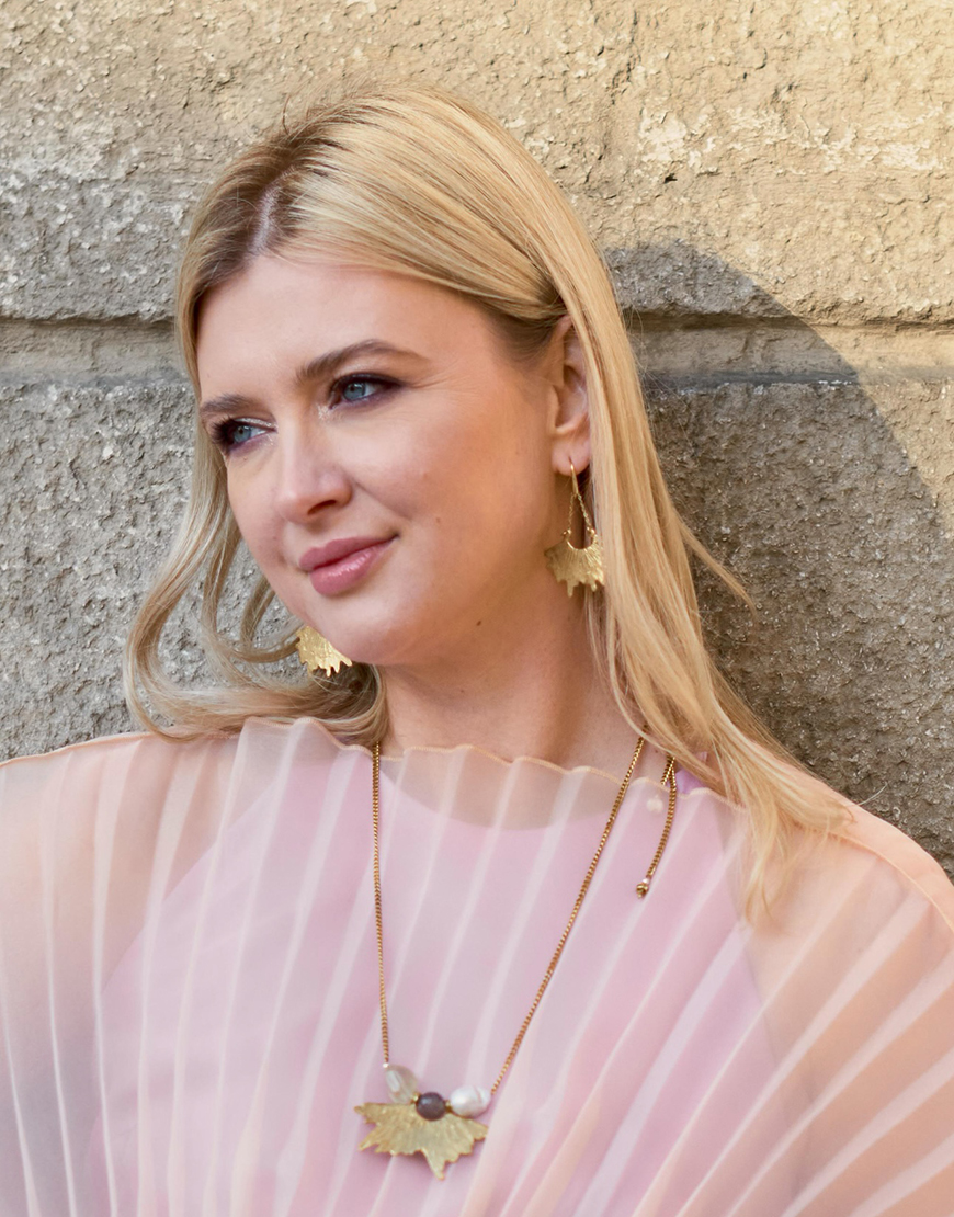 Earrings E-034-G Alizee gold (3) Сережки Alizee Gold SAMOKISH (SMKSH_E-034-G) - фото 3