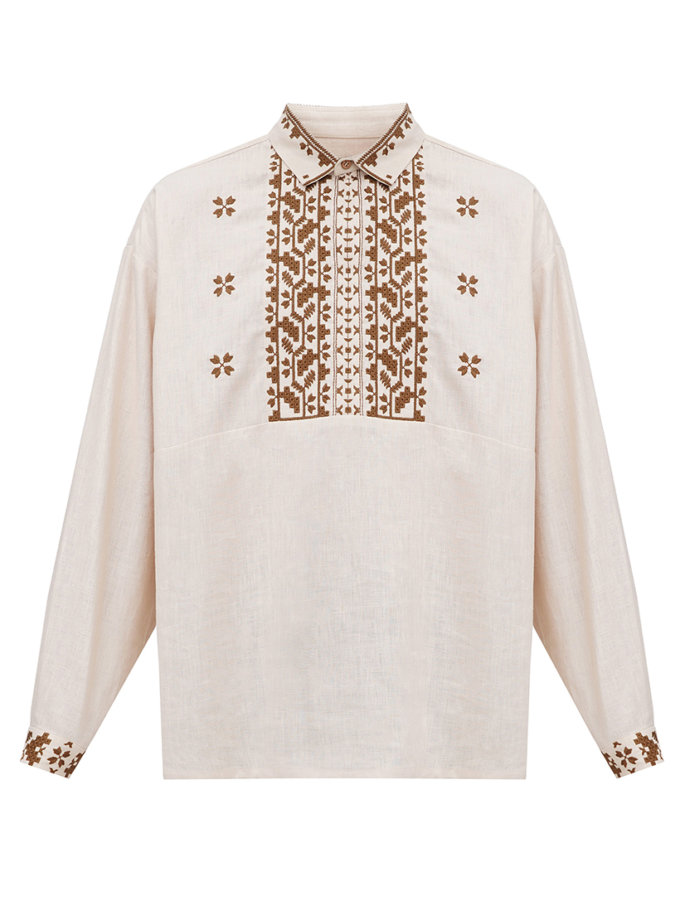 Чоловіча вишиванка з коміром Chernihivska ETNODIM (ETN_Chernihivska)