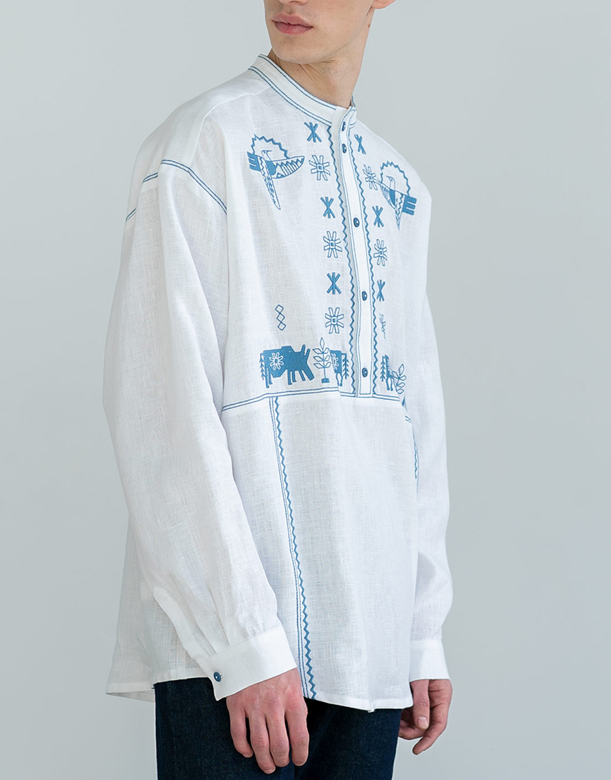 I3b3oRCjiRyQSsDiuJKNwjgJXGFrhOfPFf4IUYdL Лляна сорочка з вишивкою Adam ETNODIM (ETN_Adam) - фото 3