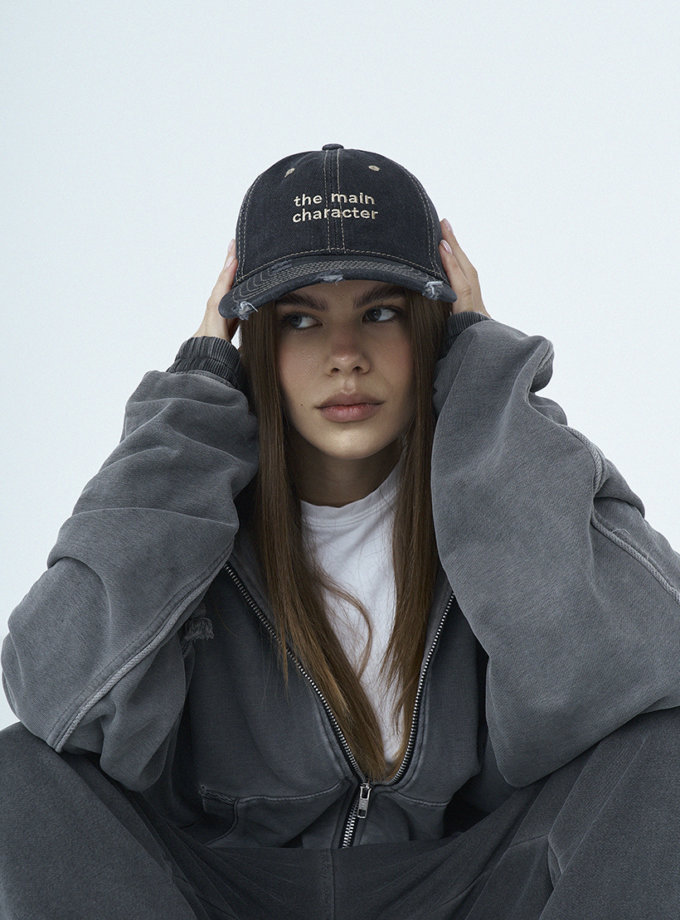 Чорна джинсова кепка the main character BITCHIN' (BTCH_BT_WF12_24)