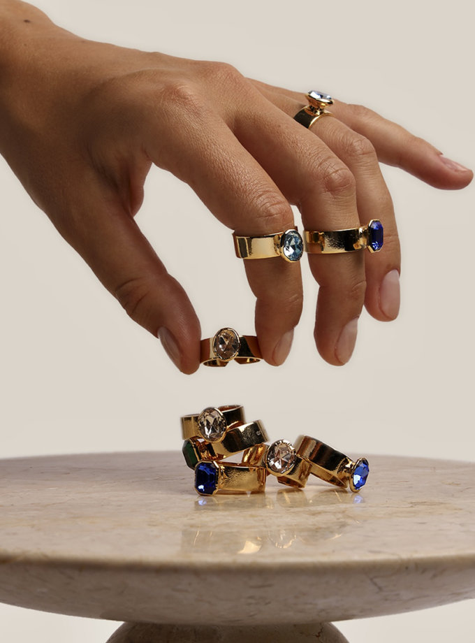 Каблучка Swarovski синя ARKULYA (ARK_038)