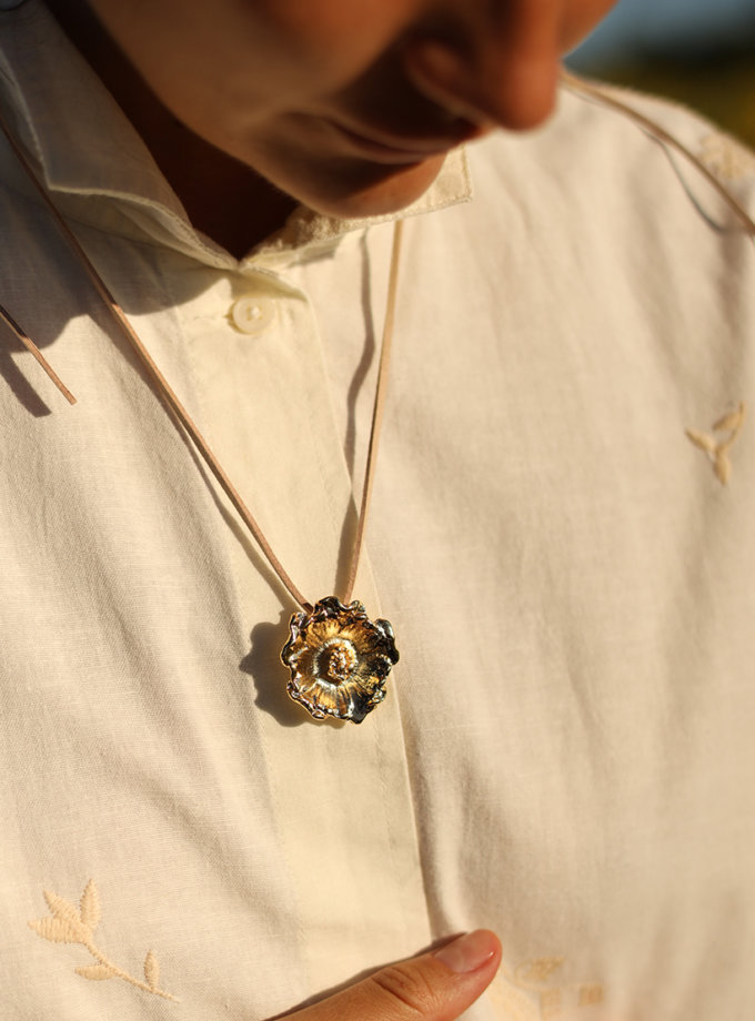 Намисто Лугова квітка на мотузці ARKULYA (ARK_003)