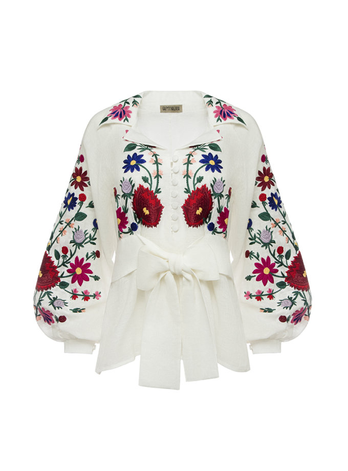 Вишиванка Нагідки кольоровий орнамент GAPTUVALNYA (GPTV_AA_1431)