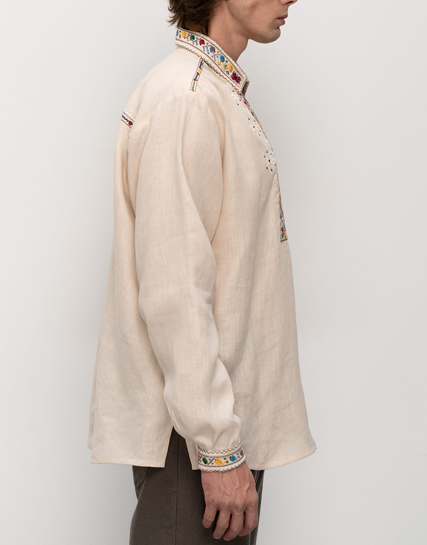 JfWtJtsmdE8vnLOZkrYieqiLu8dk9p5Pk23lb113 Чоловіча вишиванка з коміром регіон Поділля Veremiy ETNODIM (ETN_Veremiy) - фото 4