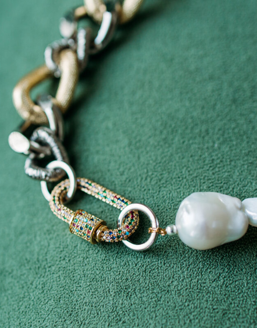 Necklace N-006-W Linda White (2) Кольє Linda White SAMOKISH (SMKSH_N-014-M-1) - фото 3