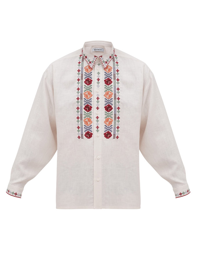 Чоловіча вишита сорочка присвячена Сходу Abrykosy M ETNODIM (ETN_Abrykosy_M)