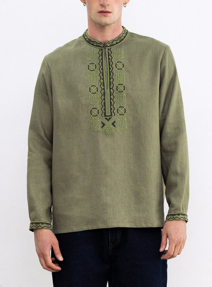 Чоловіча вишиванка з символами Київської Русі 988 ETNODIM (ETN_988)