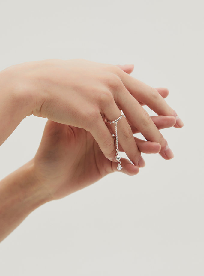 Каблучка Double Chain з фіанітом ROTERSAND (RTRSND_DOUBCHAI00026)