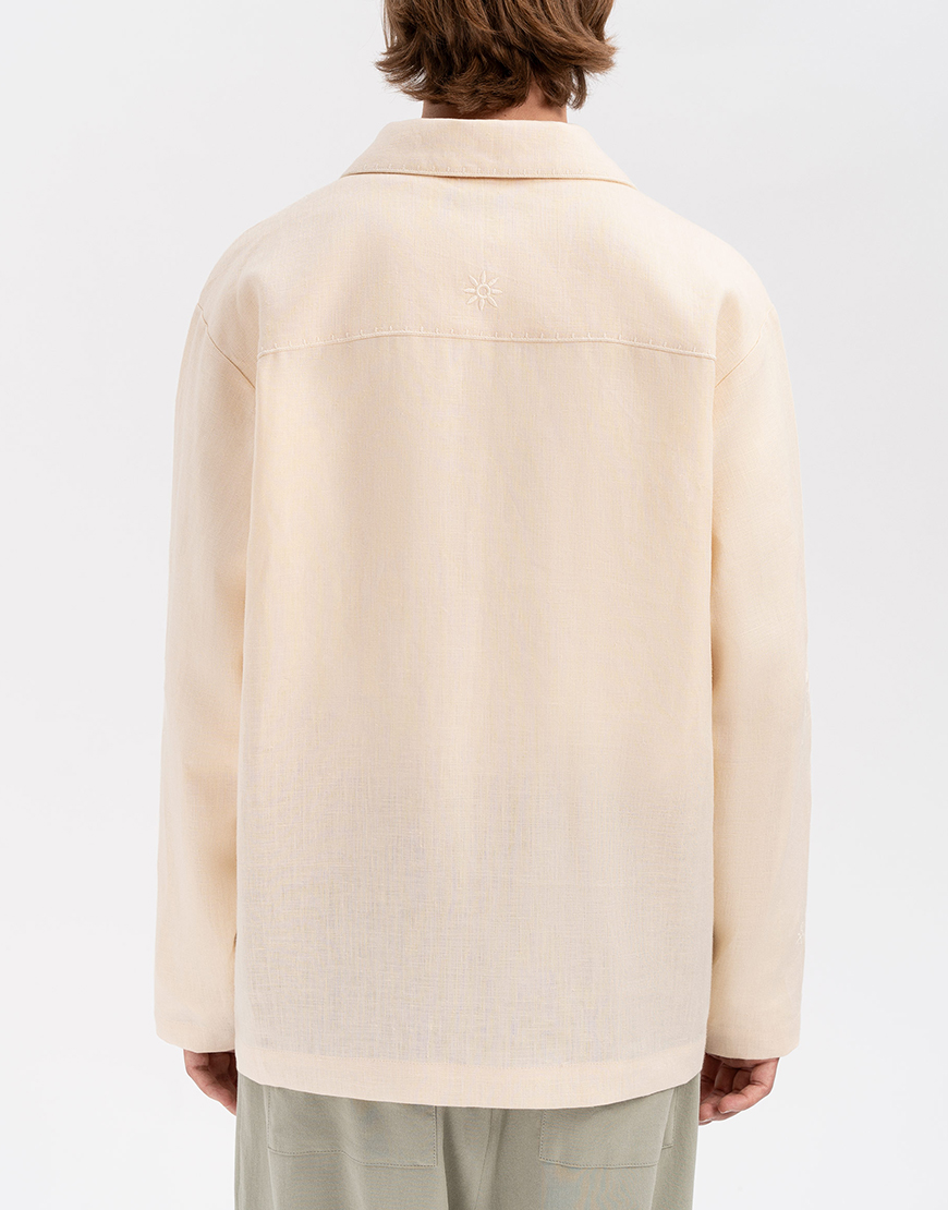 e7q9BNaUQa0405HGVydoLHNNpTUcrEZI0PlmcO94 Сорочка кремового кольору з вишивкою в тон Буркун ETNODIM (ETN_Bukrun) - фото 4