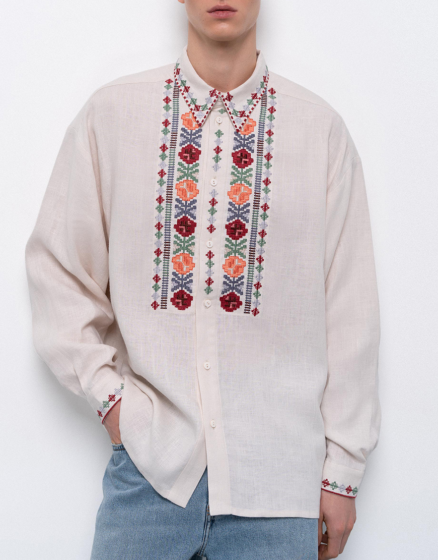 jbWJkAiEHPndNpovkmrenCUHwlofMPoai3vwiLgm Чоловіча вишита сорочка присвячена Сходу Abrykosy M ETNODIM (ETN_Abrykosy_M) - фото 4