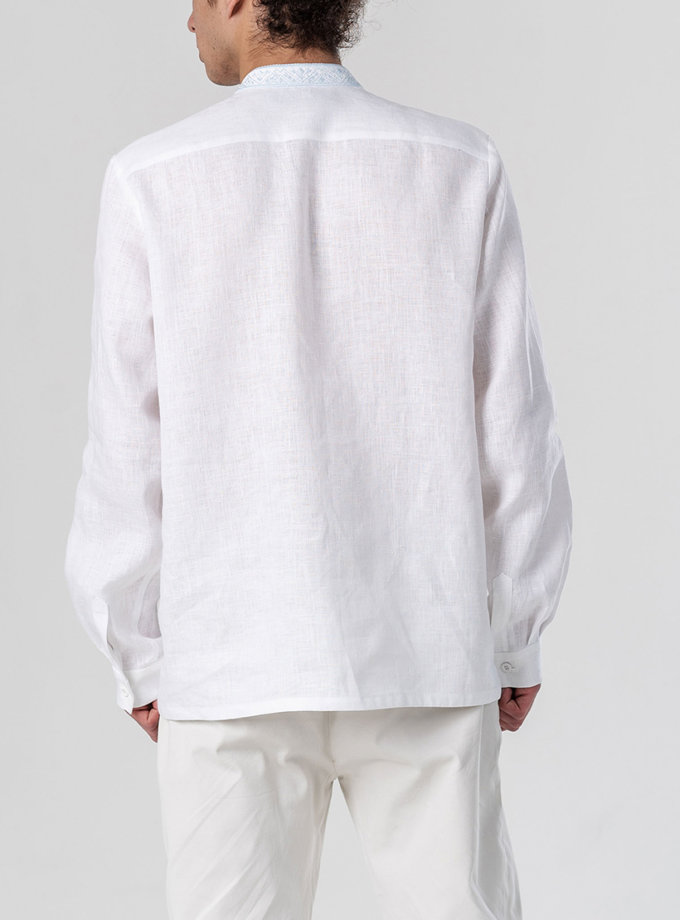 Чоловіча лляна сорочка з вишивкою Sky ETNODIM (ETN_Sky)