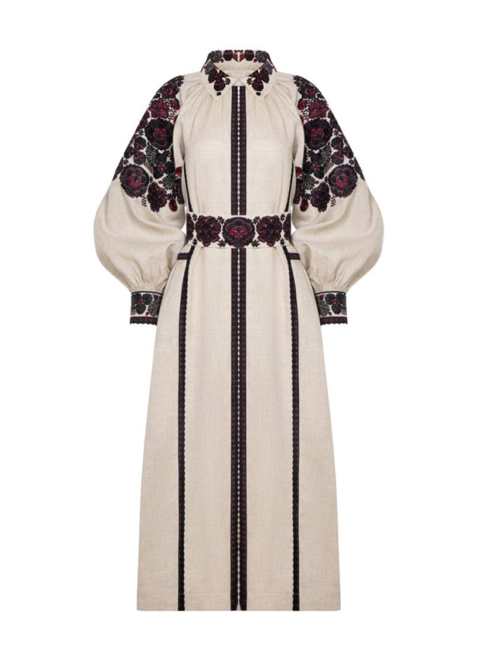 Вишивана сукня із квітковими мотивами у візерунку вишвики GUSAK DESIGN (GSK_GSY_YG_24) - фото 3