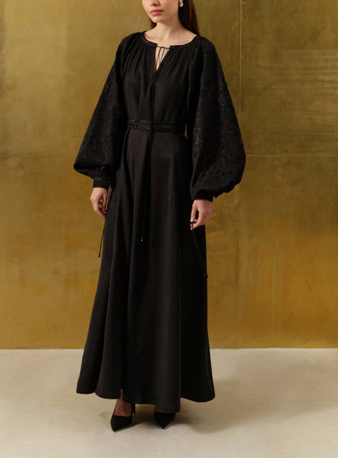 Чорна вечірня сукня GUSAK DESIGN (GSK_GSY_LOLCH_25)