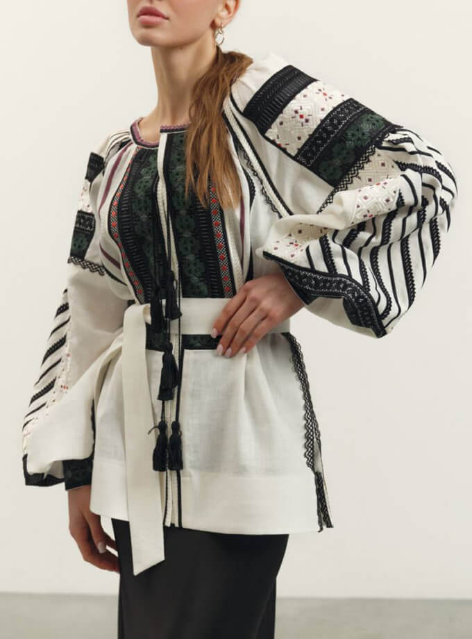 Стародавня вишивана блуза білого кольроу GUSAK DESIGN (GSK_GBL_PI_24)