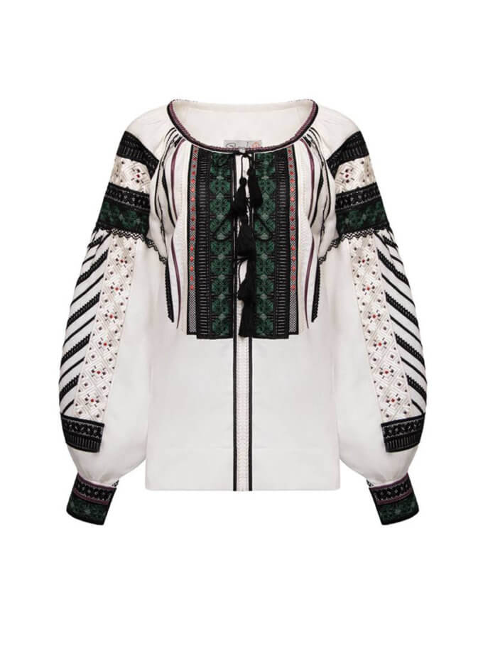 Стародавня вишивана блуза білого кольроу GUSAK DESIGN (GSK_GBL_PI_24)