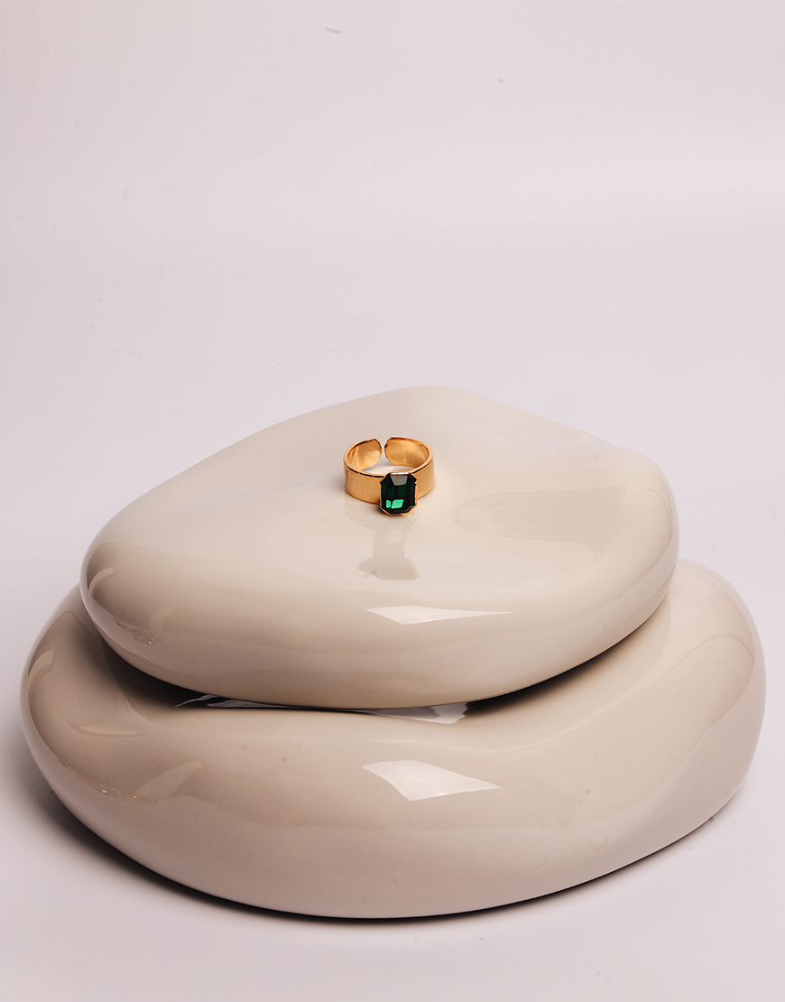 swarovski green Каблучка Swarovski смарагдова ARKULYA (ARK_034)