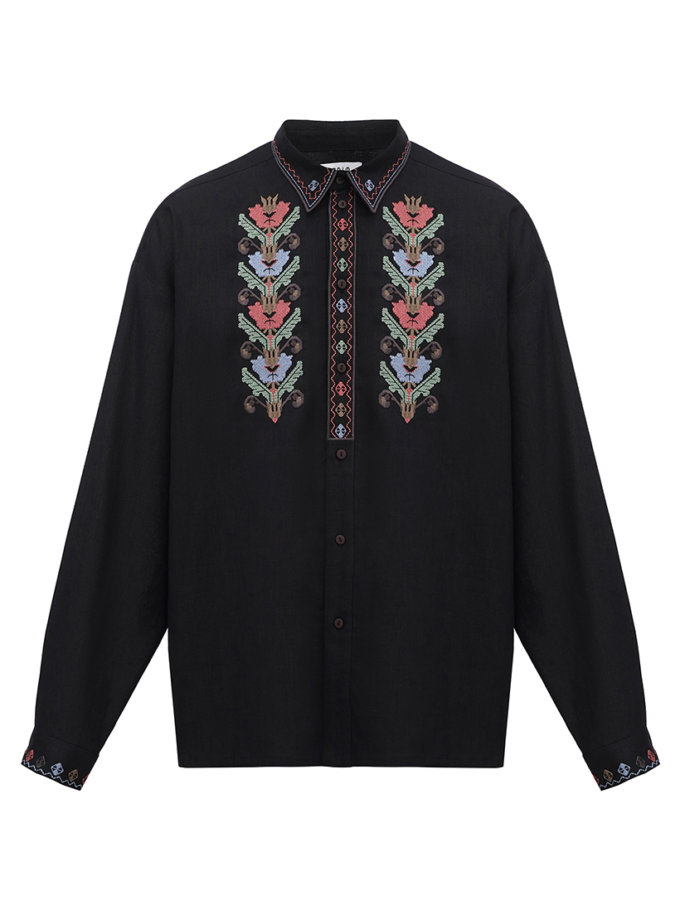 Чоловіча вишиванка з коміром регіону Полісся Kovel ETNODIM (ETN_Kovel)