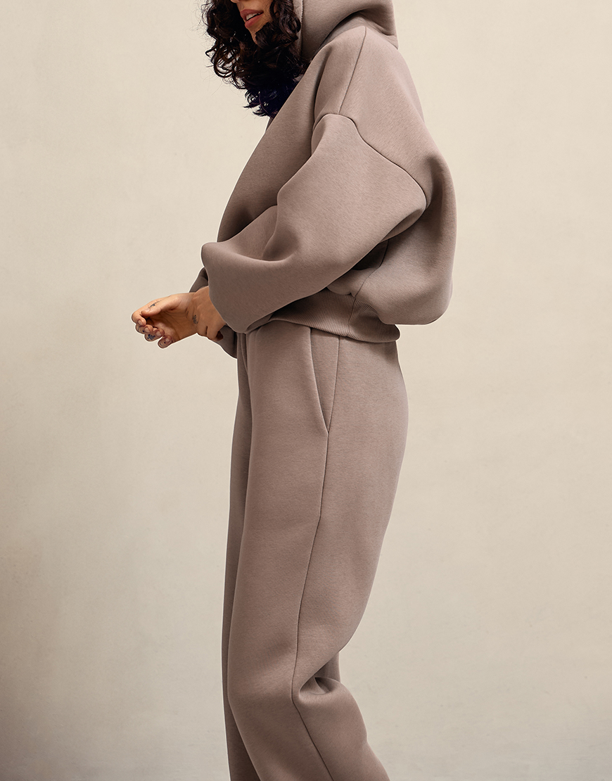 Бежевий 2 Штани флісові бежеві MOVE (MV_w24-209-004_trousers) - фото 2