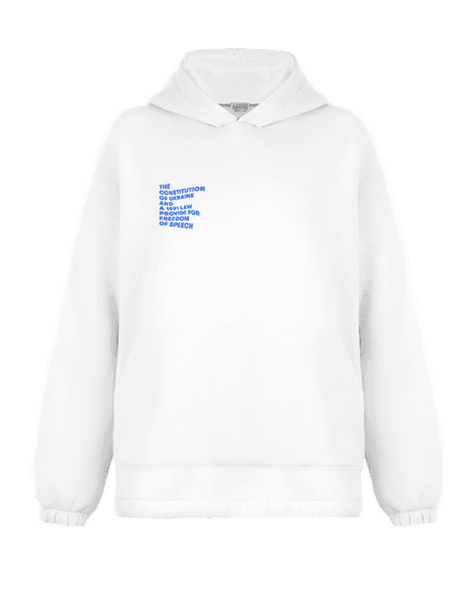 Худі Конституція біле FMK (FMK_34451)