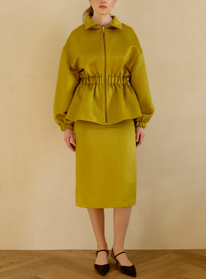 Спідниця-олівець  темно-жовта WKMF (WKMF_252_1)