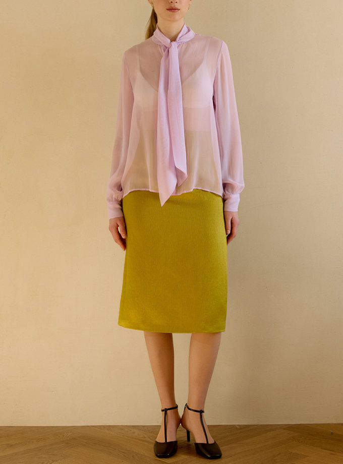 Спідниця-олівець  темно-жовта WKMF (WKMF_252_1)