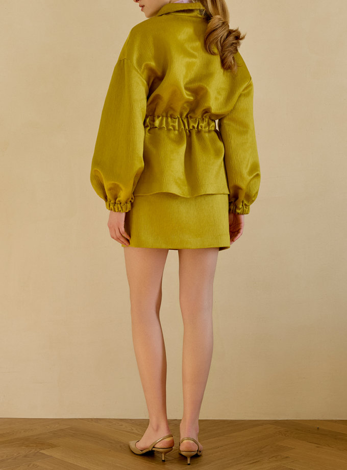 Спідниця міні  темно-жовта WKMF (WKMF_253_1)