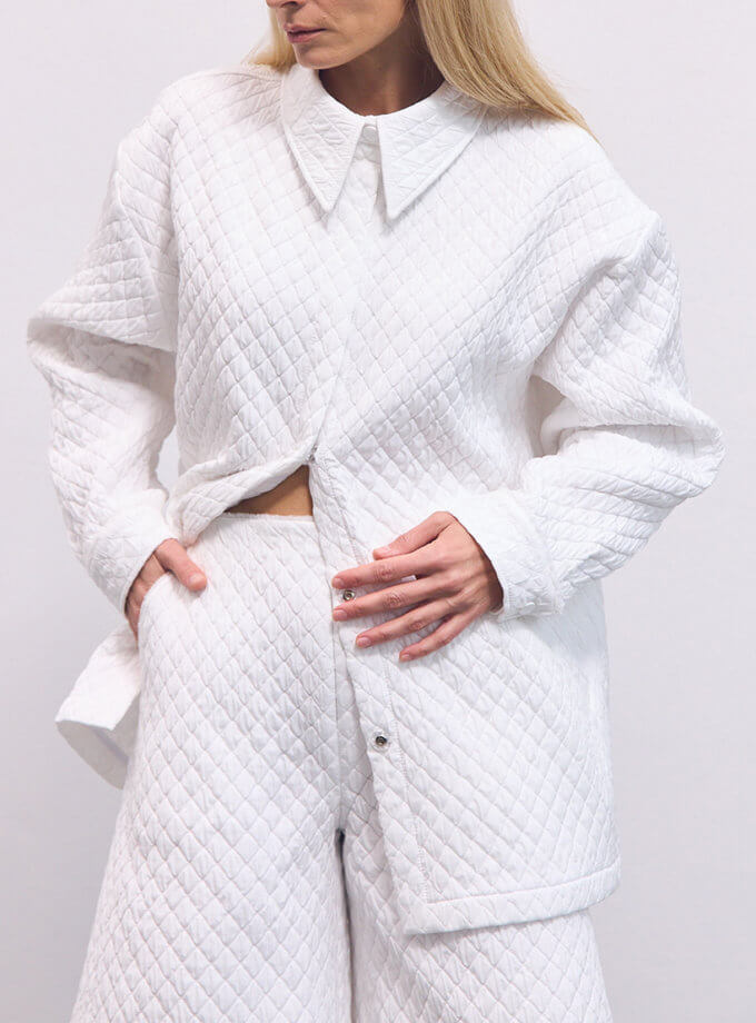 Куртка біла стьобана NAGRODZKI.S (NGRDZK_1005)