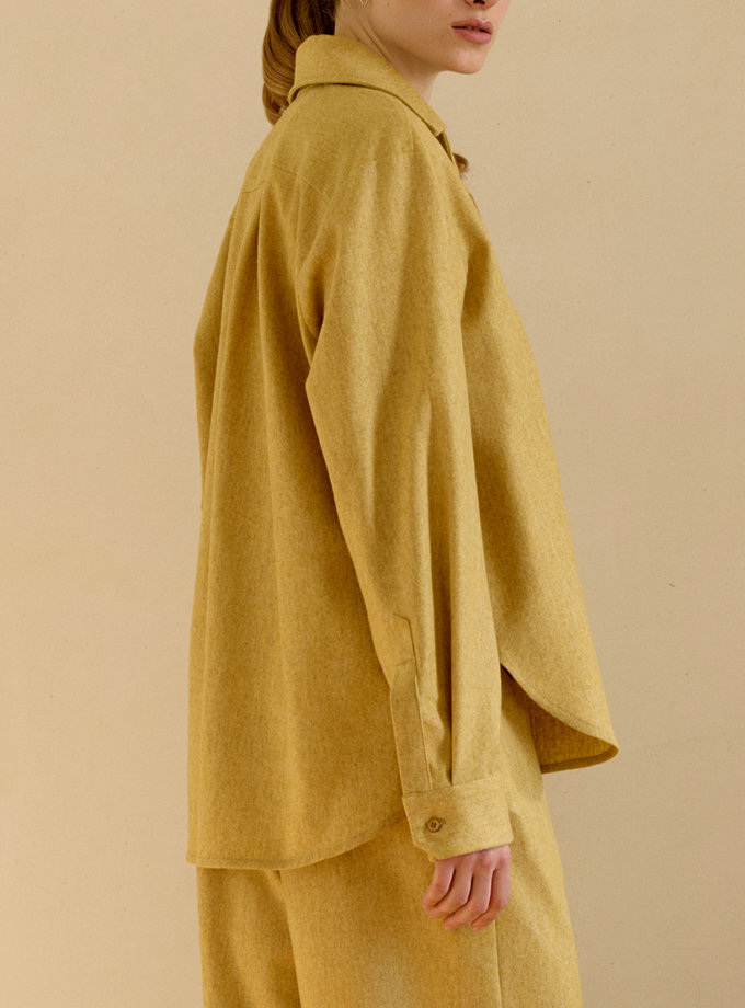 Вовняна сорочка жовто-бежева WKMF (WKMF_254_1)