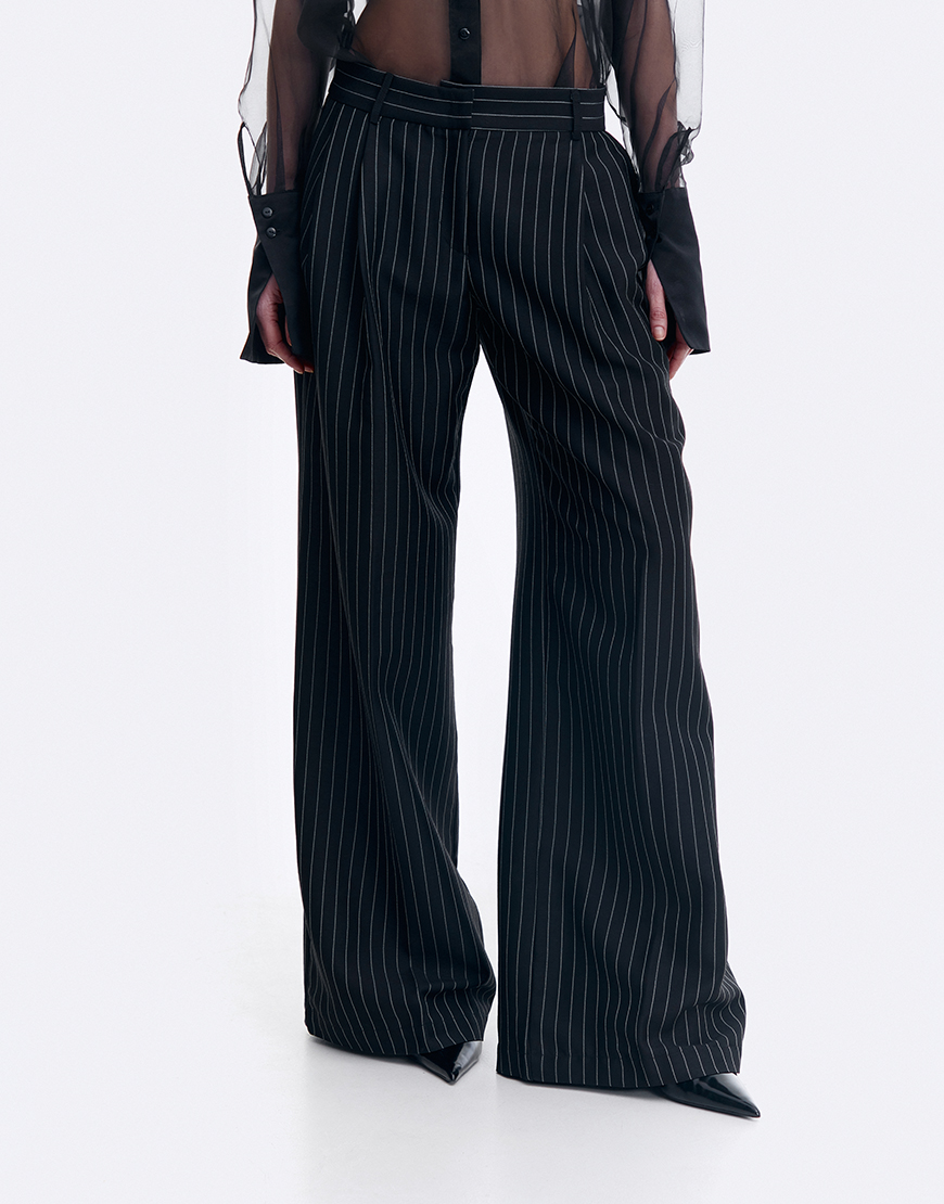 AMBITNA6048 Брюки чорні у смужку AMBITNA (Ambtn_4) - фото 3