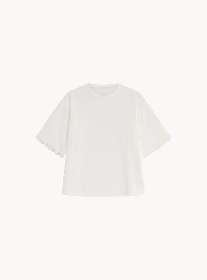 Футболка з мереживом Simple - Long NYNI (NN-099-001-1_kapsula)